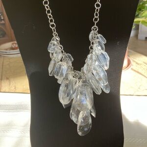 R.J. Graziano Silver Necklace with Clear Accents